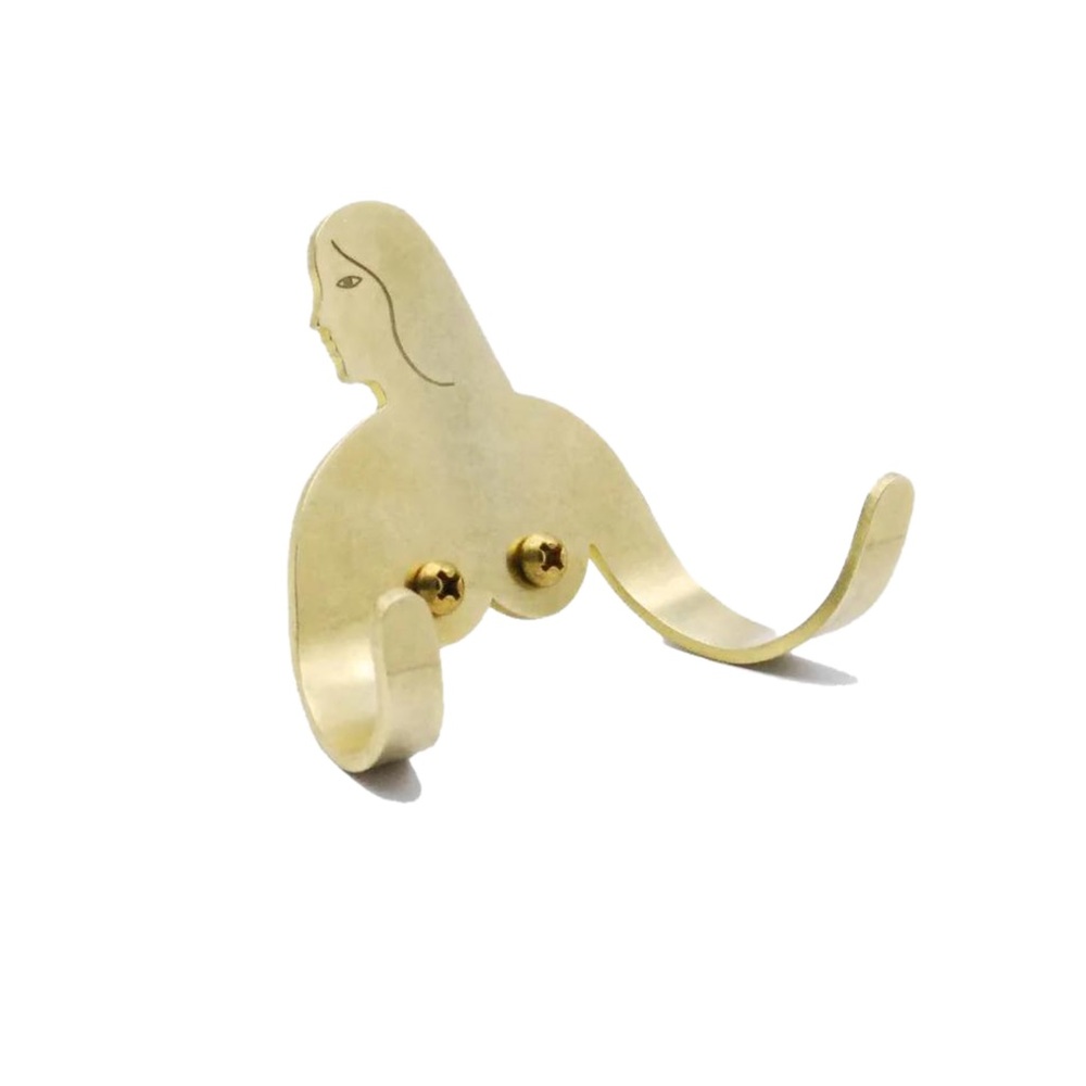 RARE & LIMITED EDITION Female Support System Hook (brass) designer: Kaye Blegvad